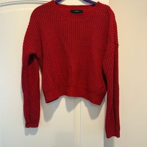 Forever 21 Vibrant Red Crew Neck Sweater